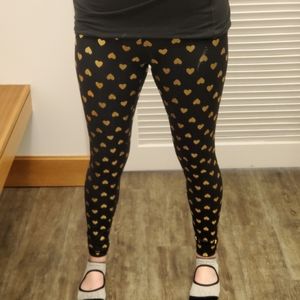 NWT DYI Sport Gold Heart Legging